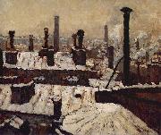 Gustave Caillebotte Toits sous la neige, Paris USA oil painting artist